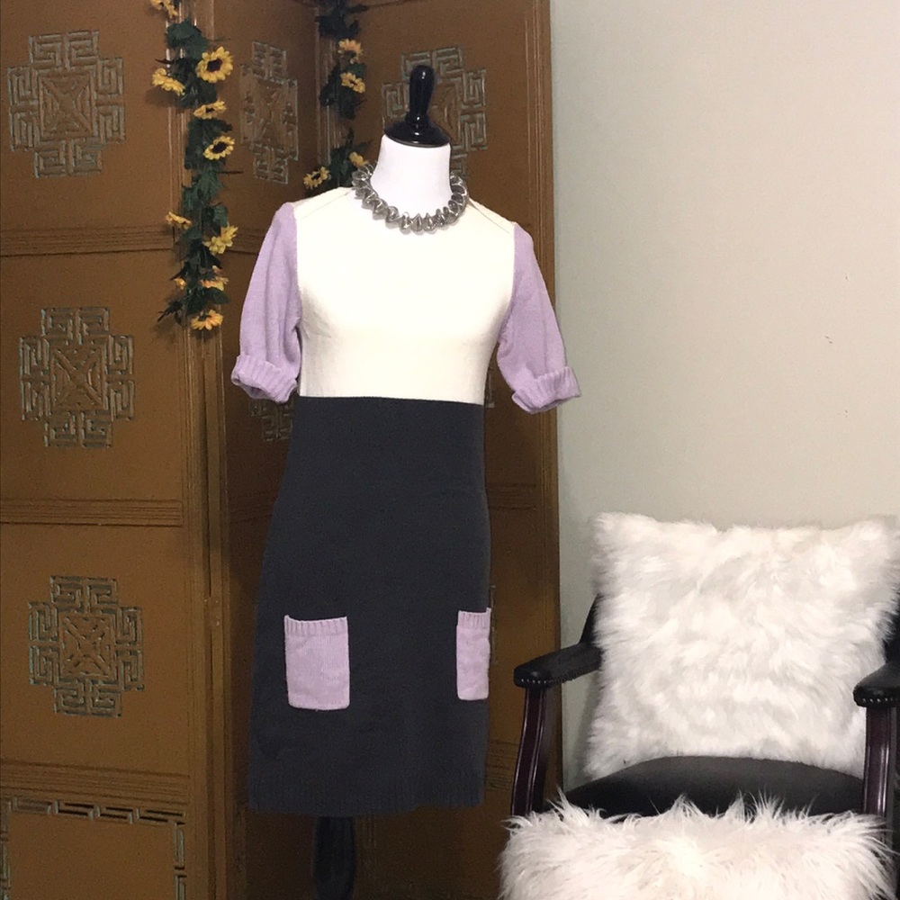 Cooor block sweater dress